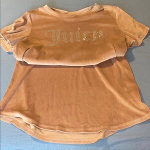 Juicy Couture Tan Pajama Set with Plush Velour Texture
